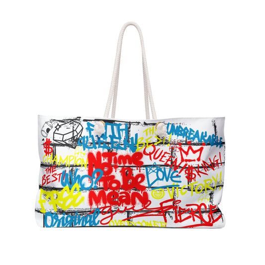 Graffiti Weekender Bag - White